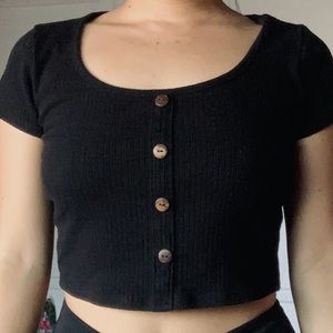 Black crop top